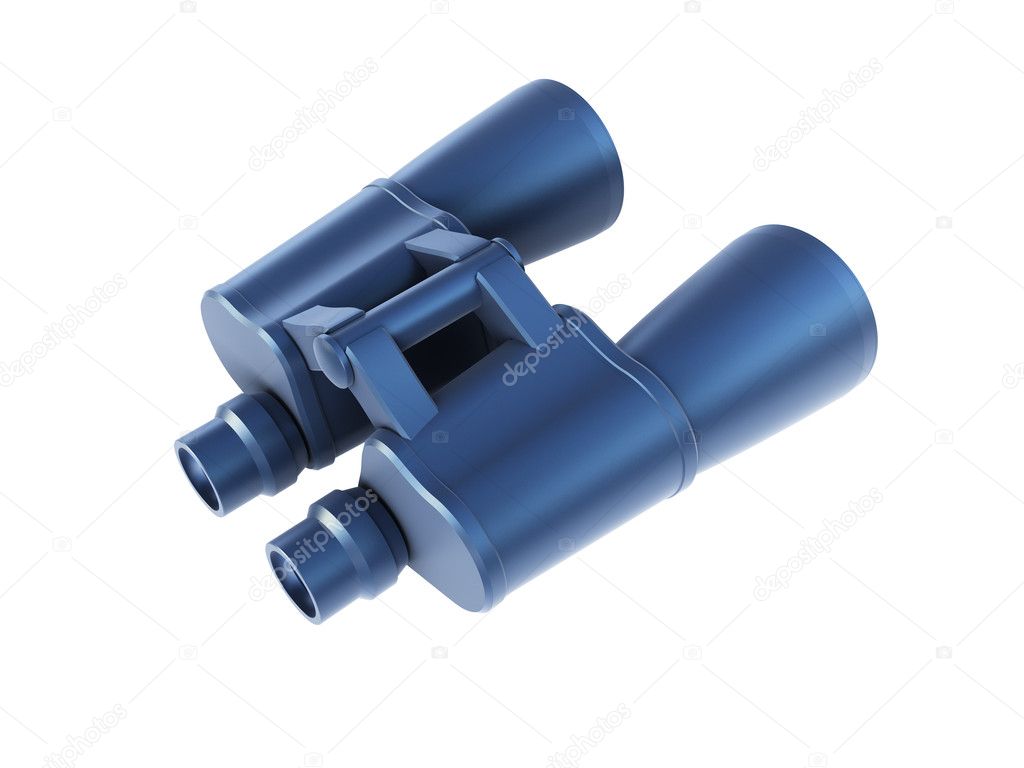 Isolated binoculars 3d render