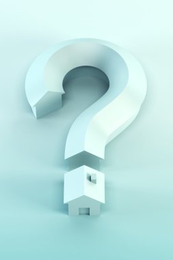 Question mark isolated 3d render clipart