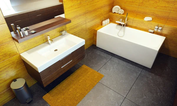 Bir banyo modern iç mekan tasarımları — Stok fotoğraf
