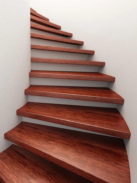 Escalera de madera espiral —  Fotos de Stock