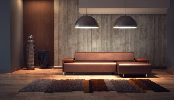 Luxus nappali szoba 3d render — Stock Fotó