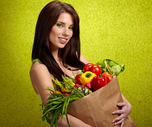水果和蔬菜购物 — 图库照片