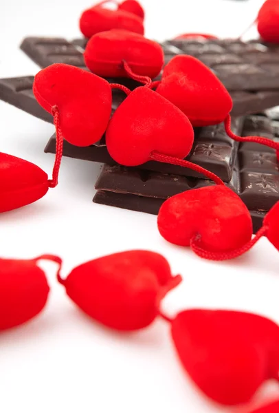Corazones Chocolate —  Fotos de Stock