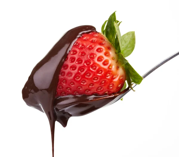 Φράουλα Στη Σοκολάτα — Φωτογραφία Αρχείου