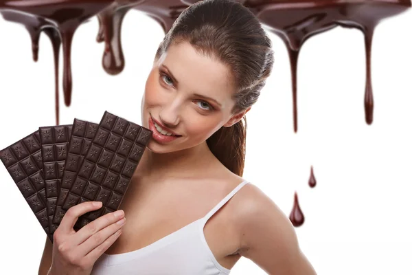 Csokoládé Gyönyörű Portréja — Stock Fotó