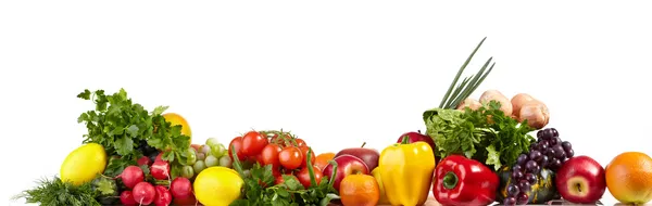 Große Obst- und Gemüseränder Stockfoto