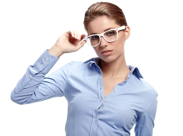 Üzletasszony szemüveg — Stock Fotó