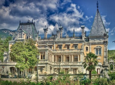 Palace of russian emperor Alexander III in Massandra (near Yalta). Built in 1881-1902. Crimea, Ukraine clipart