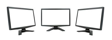 Three monitor clipart