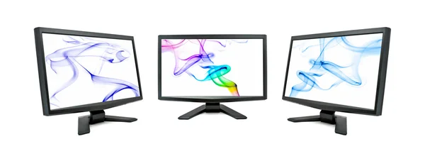 Monitors isolated on a white background — Stock Photo, Image