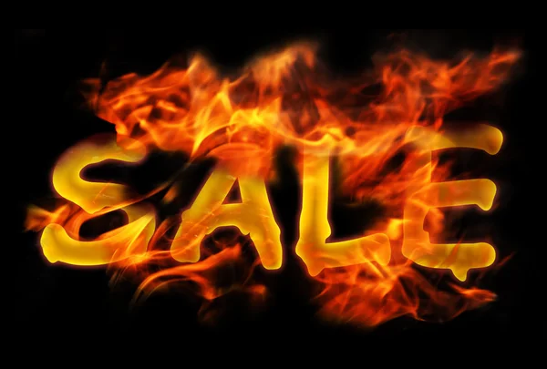 Verkauf in Flammen — Stockfoto
