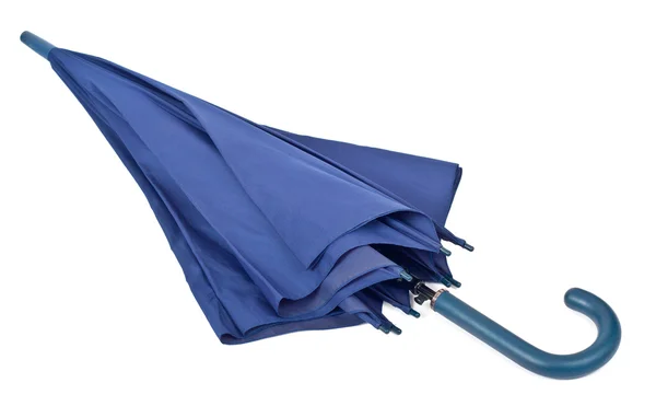 Paraguas Azul Sobre Fondo Blanco —  Fotos de Stock