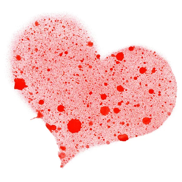 Beyaz Arkaplanda Kırmızı Kalp — Stok fotoğraf