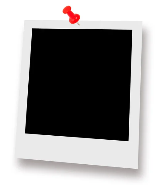 Blank Instant Photo Print Isolated White — Stock Photo, Image