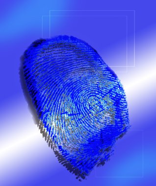 Fingerprint as used in technology for security purposes clipart