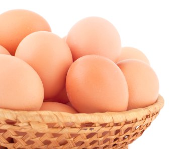 Fresh brown eggs. clipart