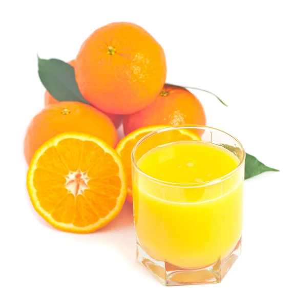 Pomerančová Šťáva Bílém Pozadí — Stock fotografie