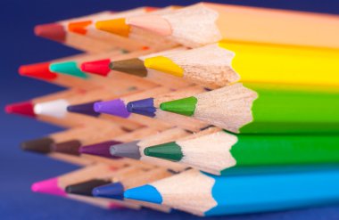 Close up pf colorful Pencils. clipart