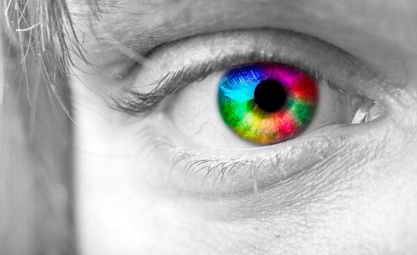 Colourful man's Eye