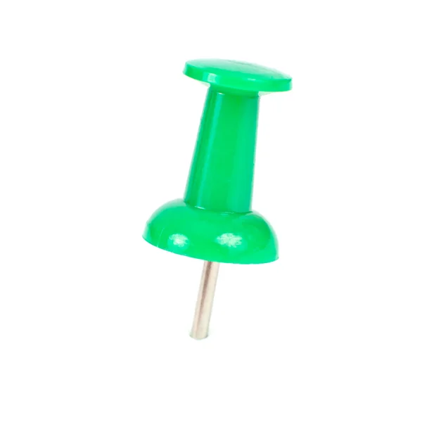 Green Push pin — Stock Photo, Image