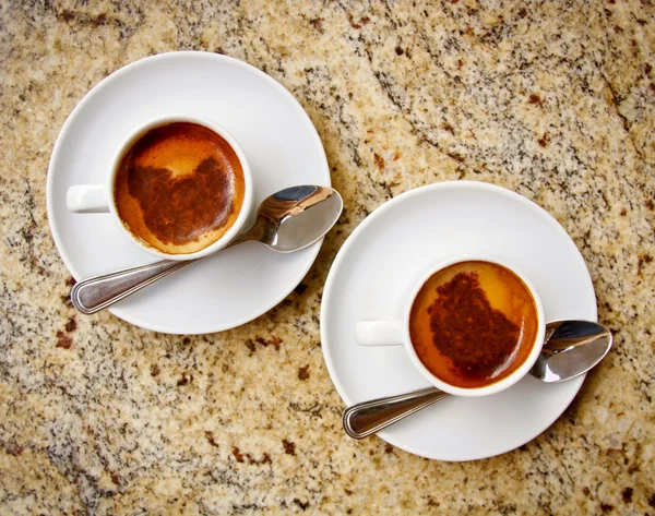 Zwei Tassen Kaffee. — Stockfoto