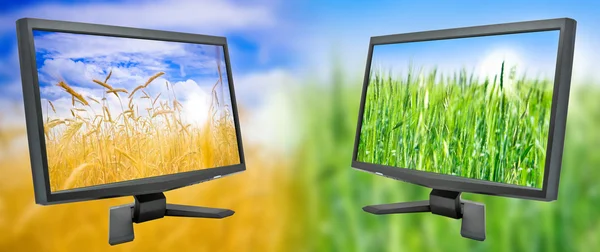 Two Monitor — Stock Photo, Image