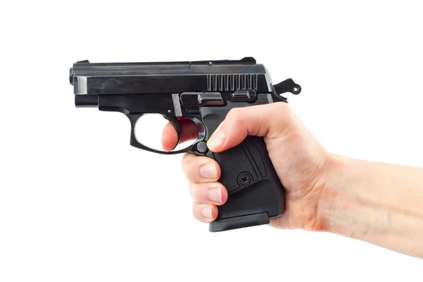 Hand with gun — Stock Photo, Image