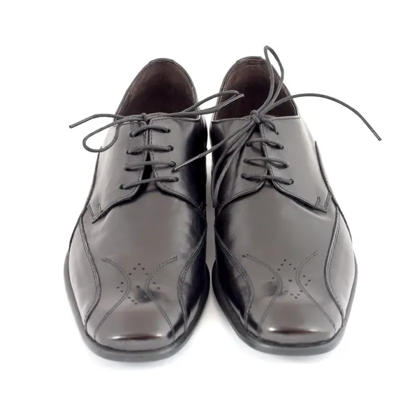 Pair of mens black shoes — Stock Photo, Image