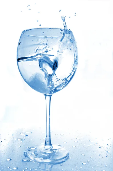 Splash in glass — Stock Photo, Image