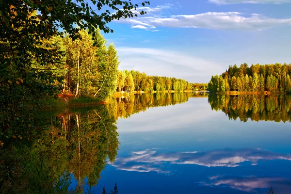 Осеннее озеро — стоковое фото