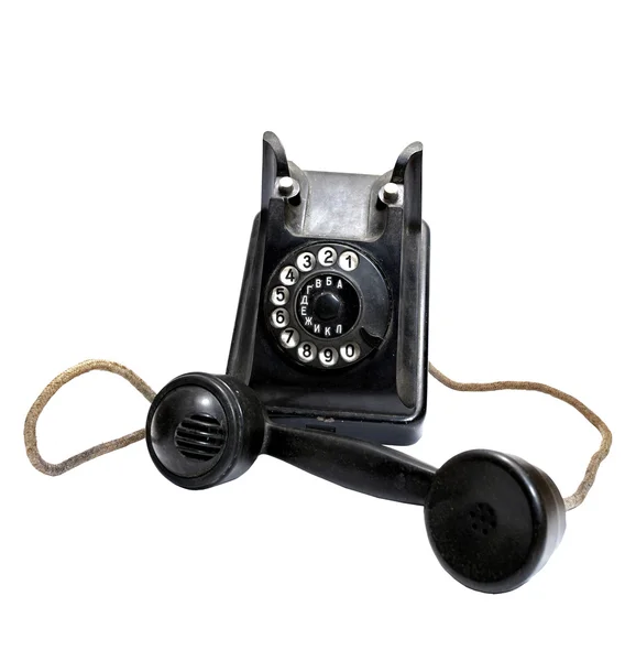 Eski siyah telefon — Stok fotoğraf