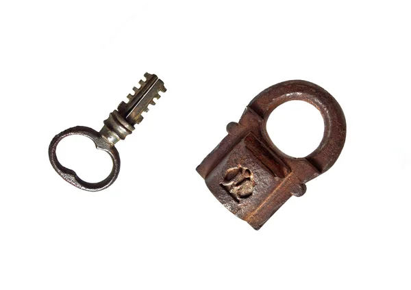 Antic lås och nyckel — Stockfoto