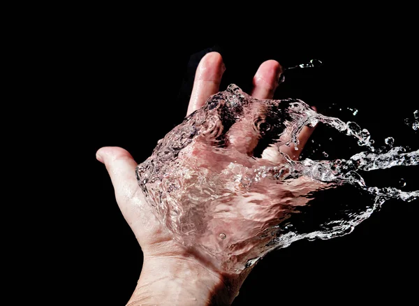 Mão e água — Fotografia de Stock