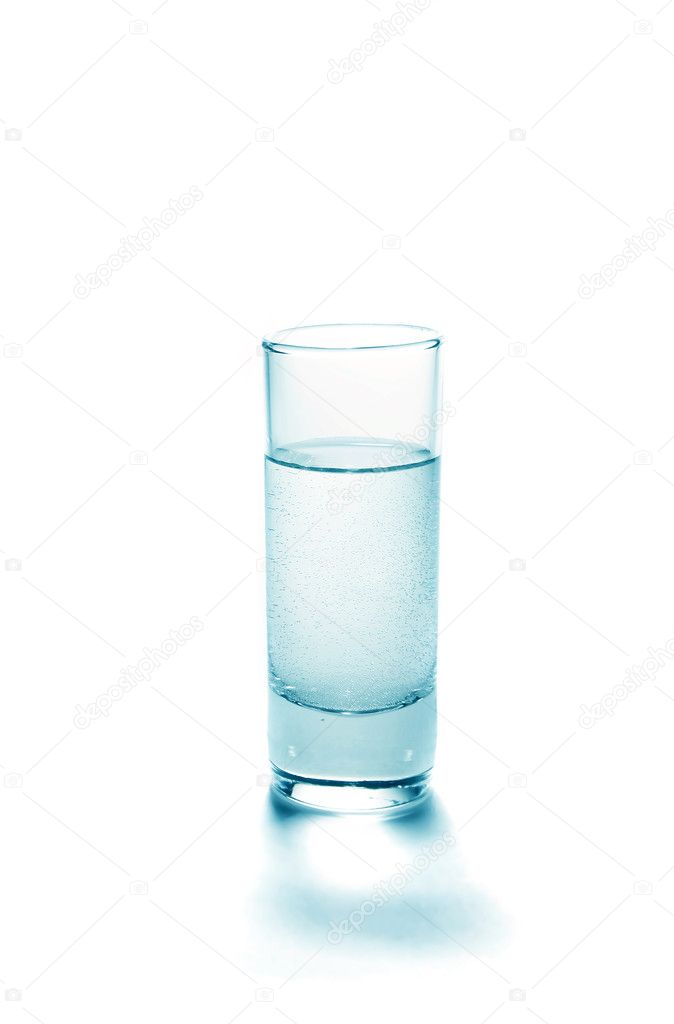 Glass with fluid