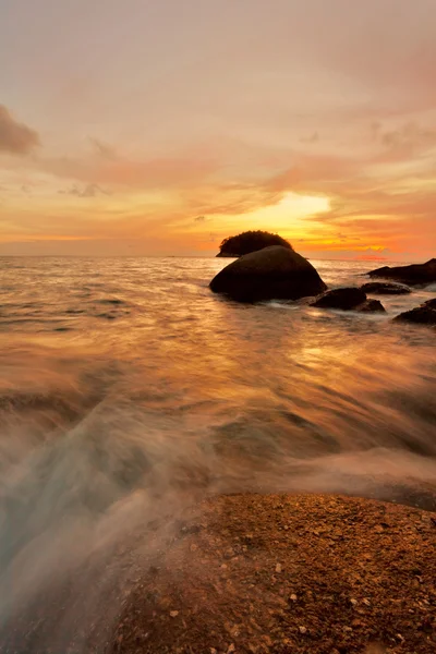Schönen Tropischen Meer Sonnenuntergang Thailand — Stockfoto