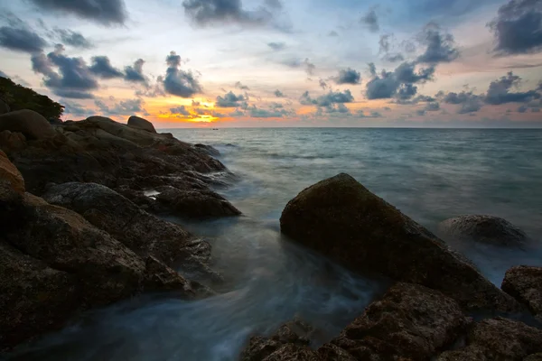 Красивих Тропічних Морських Захід Сонця Таїланд — стокове фото