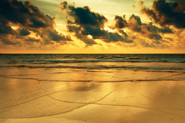 Vakker Solnedgang Havet Thailand – stockfoto