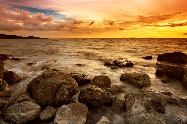 美丽的热带海日落 — 图库照片