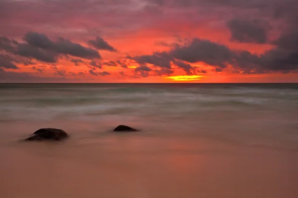 Prachtige Tropische Zee Zonsondergang Thailand — Stockfoto