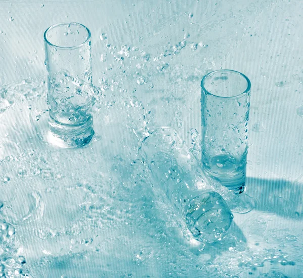 Glasses in water — Stock Photo, Image