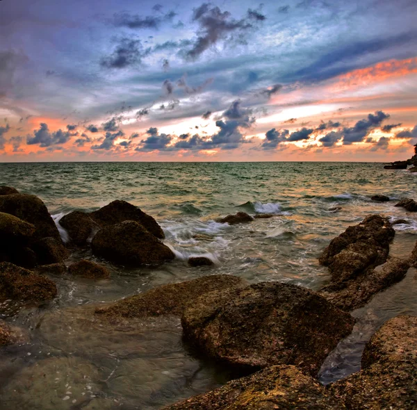Kleurrijke sunset Beach — Stockfoto