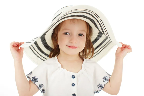 Girl on hat — Stock Photo, Image