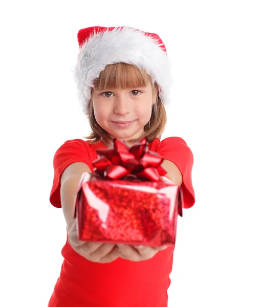 Child whith gift — Stock Photo, Image