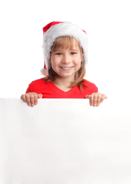 Child with empty blank — Stock Photo, Image