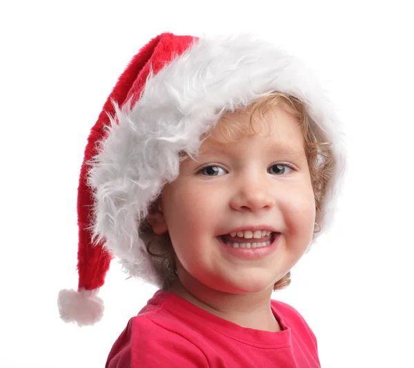 Child in santa hat — Stock Photo, Image