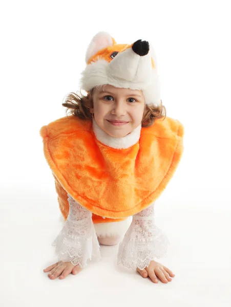 Little Child Costumes Fox — Stock Photo, Image