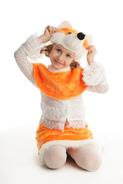 Girl in costumes — Stock Photo, Image
