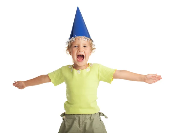 Happy child in the cap — Stock Photo, Image