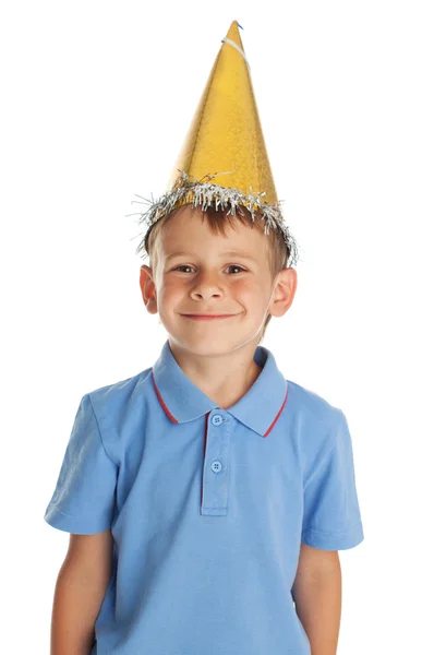 Šťastné dítě v čepici — Stock fotografie