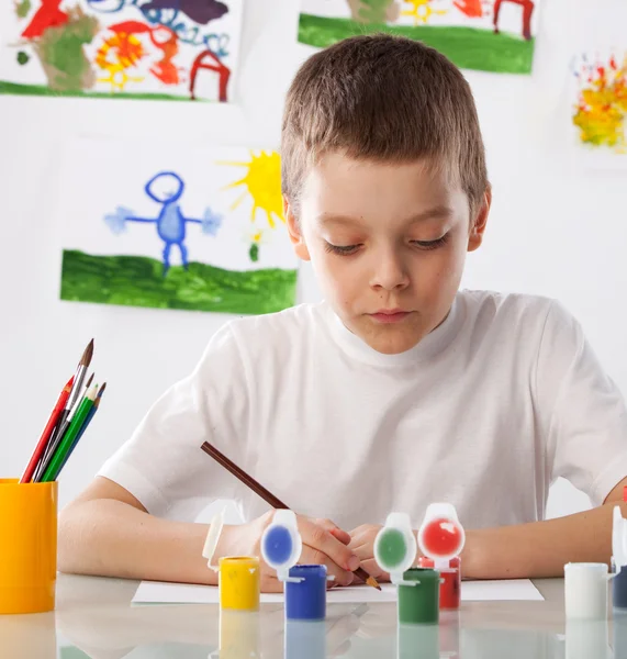 Çocuk resim dersi — Stok fotoğraf